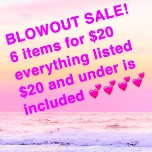 💜💜💜 BLOW OUT SALE!! 6 items for $20! 💜💜💜